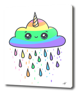 cloud rainbow unicorn rain horn