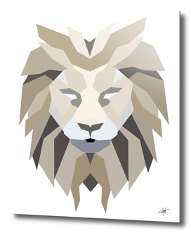 polygonal low poly lion feline