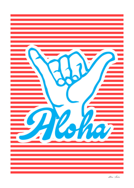 Aloha, Shaka Hand, Playing With Stripes series,