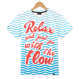 Relax And Just Go With The Flow, Waves, Summer Poster