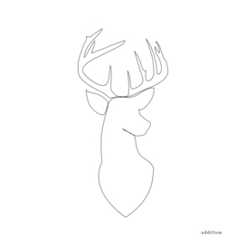 ohdeer - single line deer art