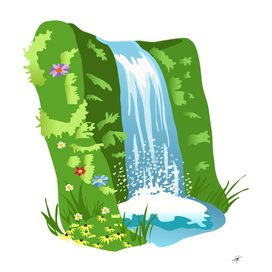 waterfall water nature landscape