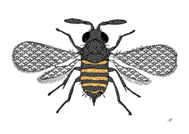 Bee insect decorative bug pattern