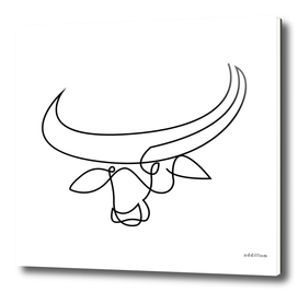 bullseye - buffalo one line art