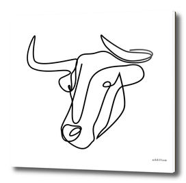 hillbilly - single line bull drawing