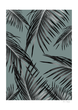 Black Palm Leaves Dream #4 #tropical #decor #art