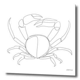 crab - one line art