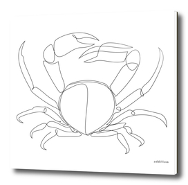 crab - one line art