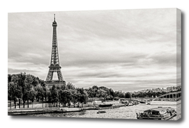 Eiffel Tower in Paris with Seine river