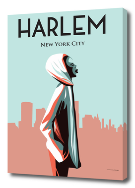 Harlem New york | Vintage Travel Poster |