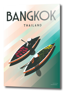 Bangkok Thailand| Vintage Travel Poster