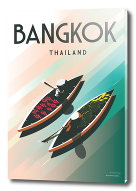 Bangkok Thailand| Vintage Travel Poster
