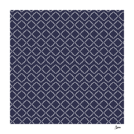 white pattern on navy blue