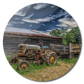 Old Tractor at Barn