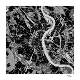 Cologne map black & white