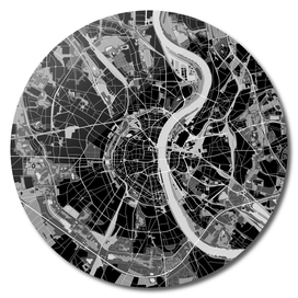 Cologne map black & white
