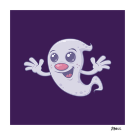 Cute Retro Cartoon Ghost