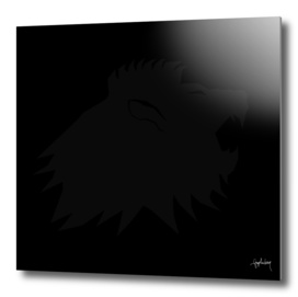 black on black lion