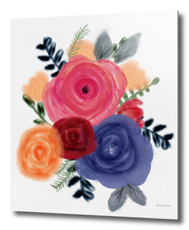 Colorful Watercolor Bouquet