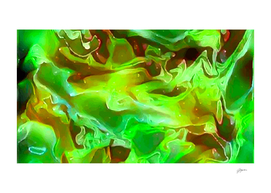 Emerald Field - multicolored abstract swirls