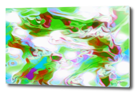 Green Glass Window - multicolor abstract swirls