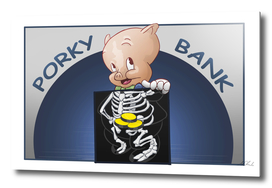 Porky Bank Art Print, Cancas, Aluminum, Acrylic Glass