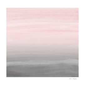Touching Blush Gray Watercolor Abstract #2 #painting