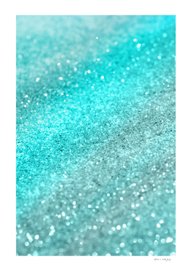 Aqua Teal Ocean Glitter #1 #shiny #decor #art