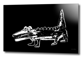 Crocodile black-white design