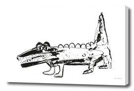 Crocodile white-black design