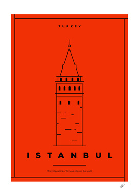 Minimal Istanbul City Posters