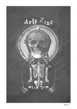 Drop Zone B&W old poster