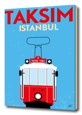 Retro Istanbul Tram Poster