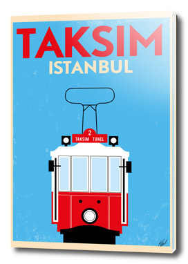 Retro Istanbul Tram Poster