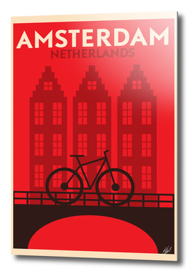 Retro Amsterdam Poster