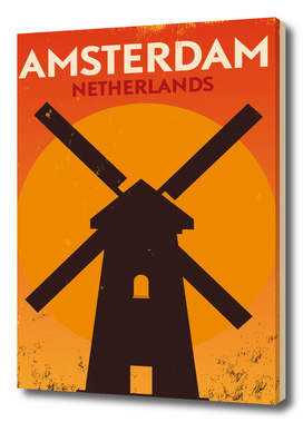 Vintage Amstedam Poster Design