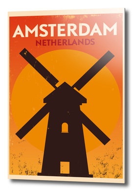 Vintage Amstedam Poster Design