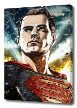 Superman - Ink & Digital Portrait