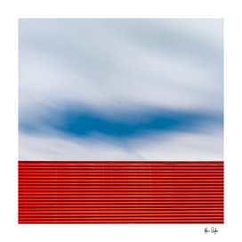 Red lines, sky.