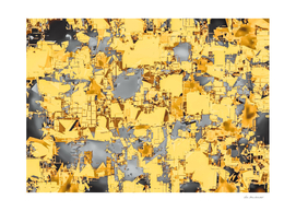 vintage geometric splash abstract in yellow brown