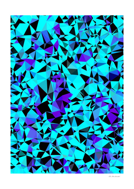 geometric triangle abstract in blue and purple