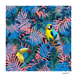 Tropical Jungle Toucan Parrot