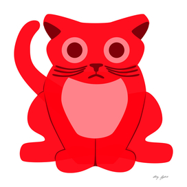 Sad Red Cat