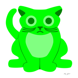 Sad Green Cat