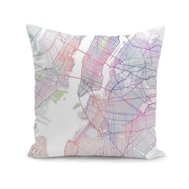 New York City Map Multicolor
