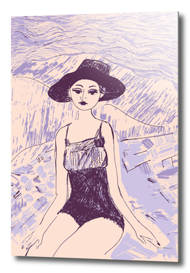 Woman on the beach 9