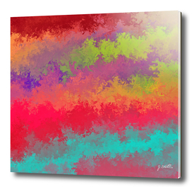 Liquid rainbow, abstract painting