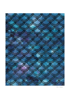 Purple Blue Mermaid Scales Glam #1 #shiny #decor #art