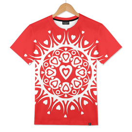 White Hearts (red)