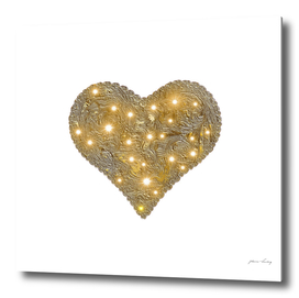 Glimmering Golden Heart